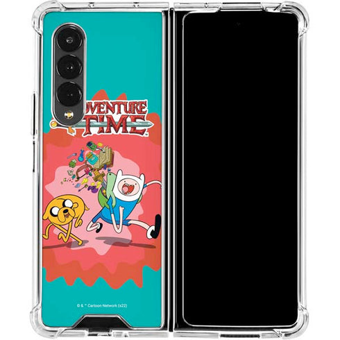 Adult Swim Adventure Time Jake and Finn Galaxy Z Fold4 5G Clear Case