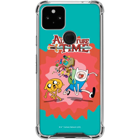 Adult Swim Adventure Time Jake and Finn Google Pixel 5a 5G Clear Case