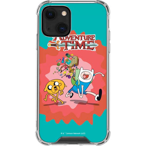 Adult Swim Adventure Time Jake and Finn iPhone 14 Clear Case