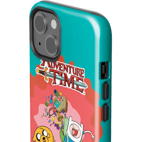 Adult Swim Adventure Time Jake and Finn iPhone 15 Plus Impact Case