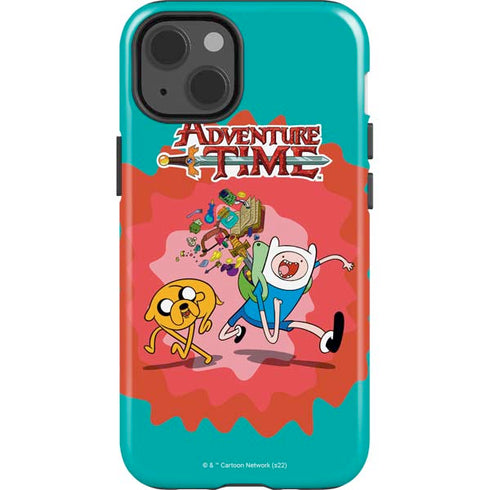 Adult Swim Adventure Time Jake and Finn iPhone 15 Impact Case
