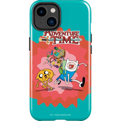 Adult Swim Adventure Time Jake and Finn iPhone 15 Plus Impact Case