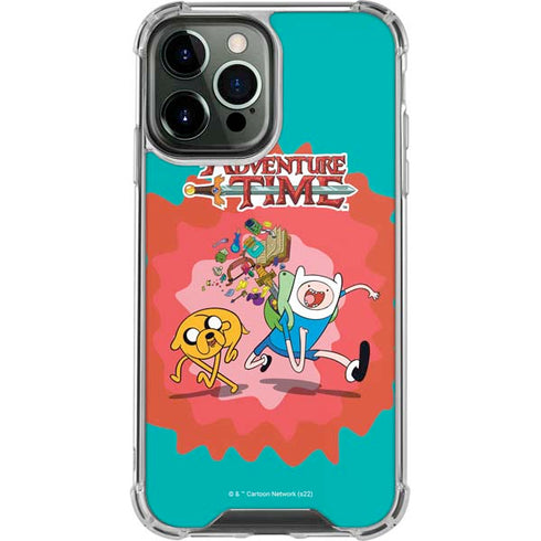 Adult Swim Adventure Time Jake and Finn iPhone 14 Pro Max Clear Case