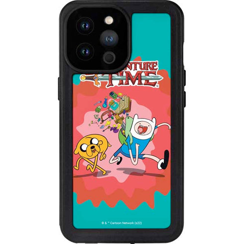 Adult Swim Adventure Time Jake and Finn iPhone 14 Pro Max Waterproof Case