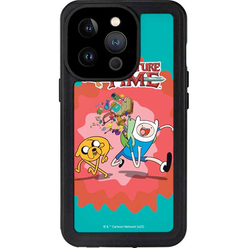 Adult Swim Adventure Time Jake and Finn iPhone 14 Pro Waterproof Case