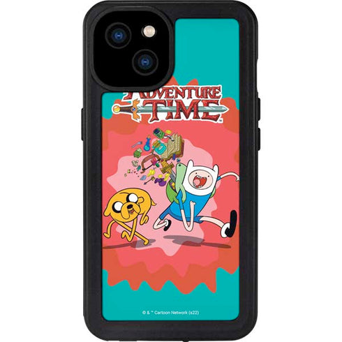 Adult Swim Adventure Time Jake and Finn iPhone 15 Plus Waterproof Case