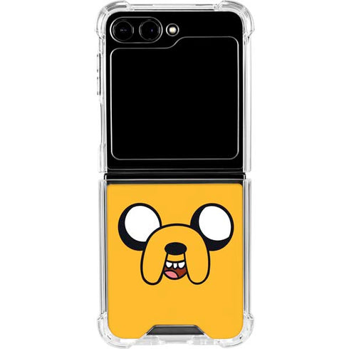 Adult Swim Adventure Time Jake The Dog Galaxy Z Flip5 5G Clear Case