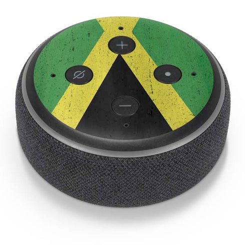 Jamaica Flag Distressed Amazon Echo Dot Skin