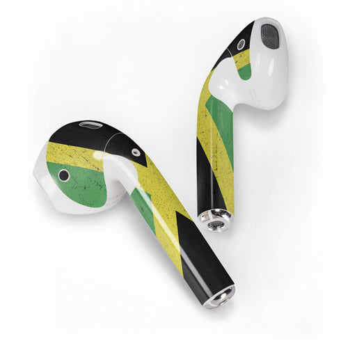 Jamaica Flag Distressed Apple AirPods 2 Skin