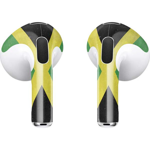 Jamaica Flag Distressed Apple AirPods (3rd Gen 2021) Skin