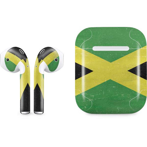 Jamaica Flag Distressed Apple AirPods Skin