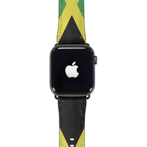 Jamaica Flag Distressed Apple Watch Band 42-44mm