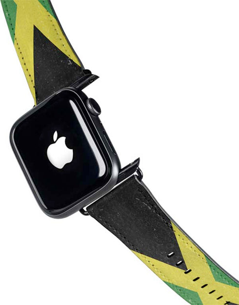 Jamaica Flag Distressed Apple Watch Band 42-44mm