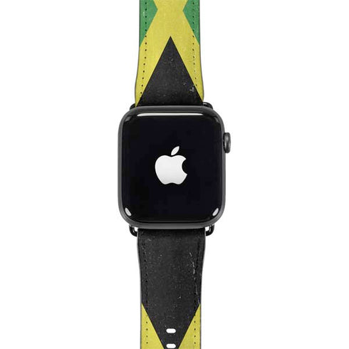 Jamaica Flag Distressed Apple Watch Band 38-40mm
