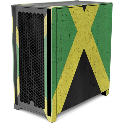 Jamaica Flag Distressed Corsair 4000D Tempered Glass Mid-Tower ATX Case Skin