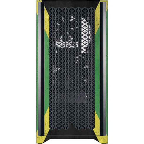 Jamaica Flag Distressed Corsair 4000D Tempered Glass Mid-Tower ATX Case Skin