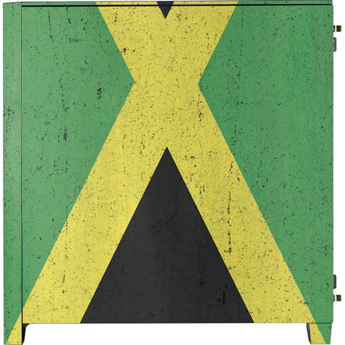 Jamaica Flag Distressed Corsair 4000D Tempered Glass Mid-Tower ATX Case Skin