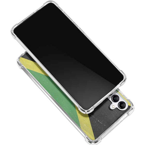 Jamaica Flag Distressed Galaxy A15 5G Clear Case