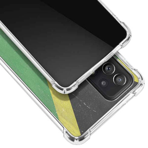 Jamaica Flag Distressed Galaxy A52 5G Clear Case