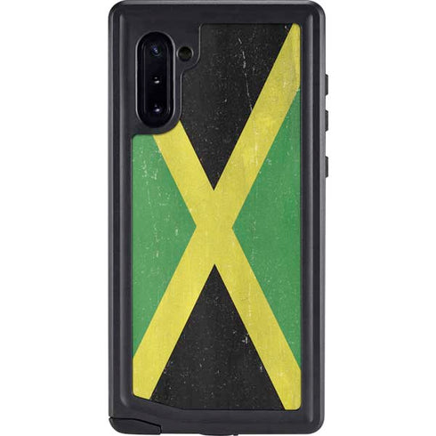 Jamaica Flag Distressed Galaxy Note 10 Waterproof Case