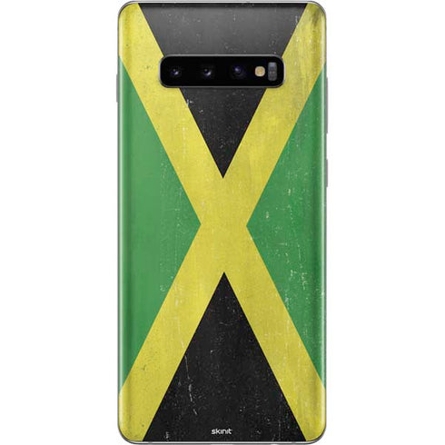 Jamaica Flag Distressed Galaxy S10 Plus Skin