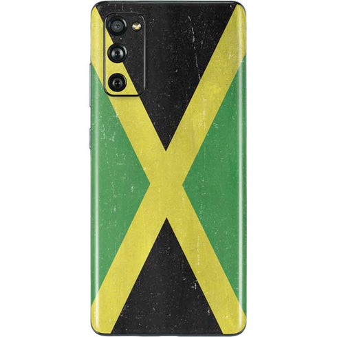 Jamaica Flag Distressed Galaxy S20 Fan Edition Skin