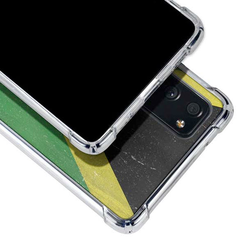 Jamaica Flag Distressed Galaxy S20 FE Clear Case
