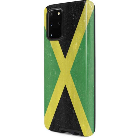 Jamaica Flag Distressed Galaxy S20 Plus Pro Case
