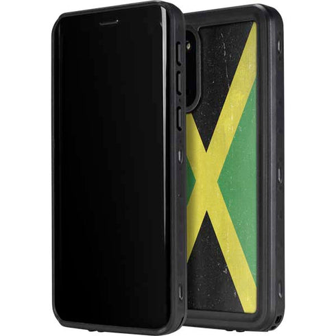 Jamaica Flag Distressed Galaxy S20 Plus Waterproof Case