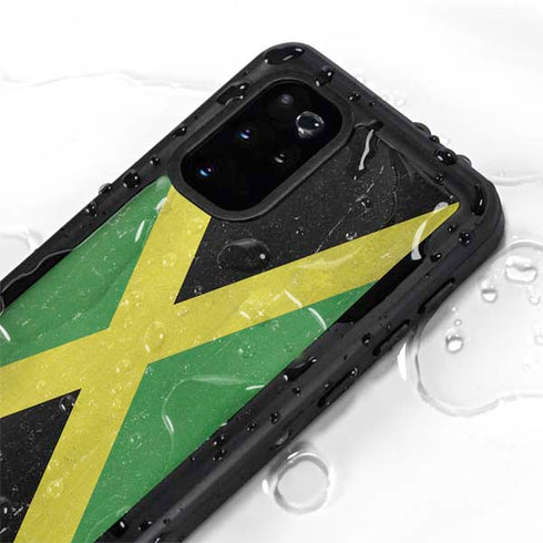 Jamaica Flag Distressed Galaxy S20 Plus Waterproof Case