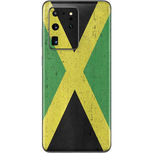 Jamaica Flag Distressed Galaxy S20 Ultra 5G Skin