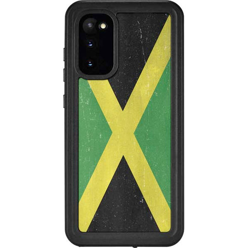 Jamaica Flag Distressed Galaxy S20 Waterproof Case