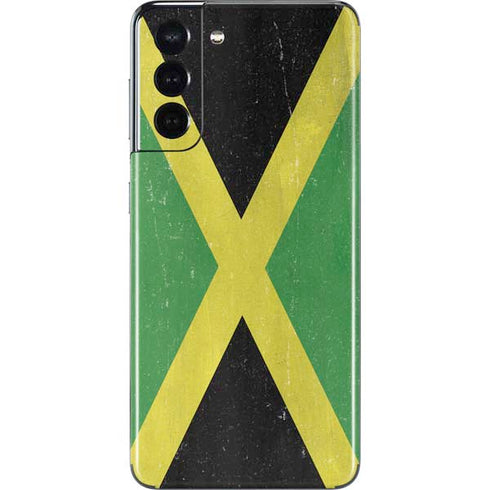 Jamaica Flag Distressed Galaxy S21 5G Skin