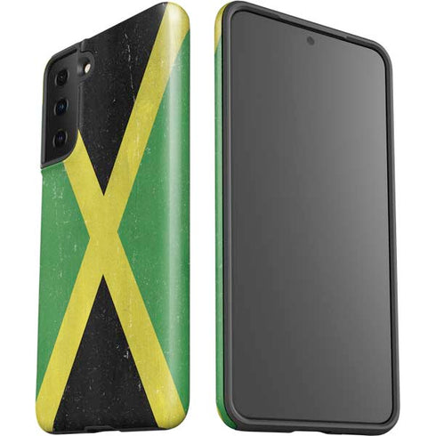 Jamaica Flag Distressed Galaxy S21 Plus 5G Pro Case