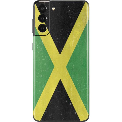 Jamaica Flag Distressed Galaxy S21 Plus 5G Skin