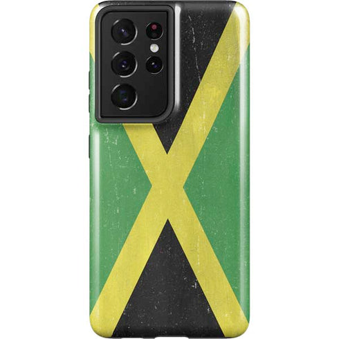 Jamaica Flag Distressed Galaxy S21 Ultra 5G Pro Case