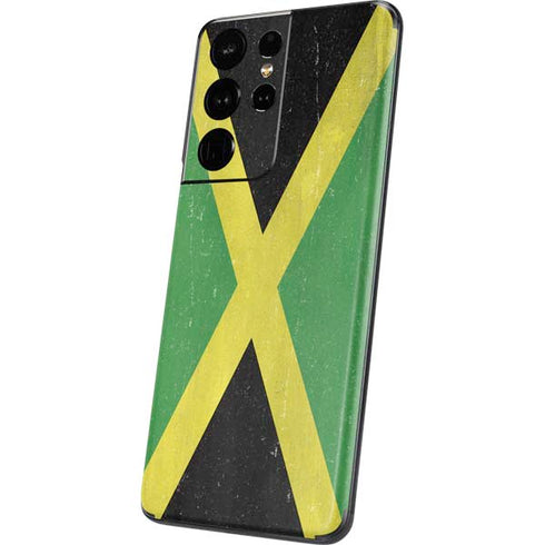 Jamaica Flag Distressed Galaxy S21 Ultra 5G Skin