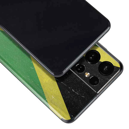 Jamaica Flag Distressed Galaxy S21 Ultra 5G Skin