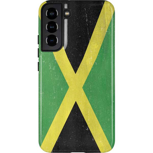 Jamaica Flag Distressed Galaxy S22 Plus Pro Case