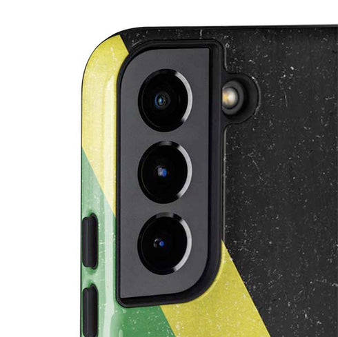 Jamaica Flag Distressed Galaxy S22 Plus Pro Case