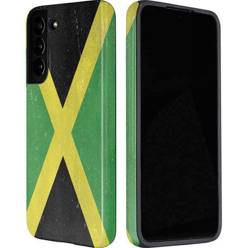 Jamaica Flag Distressed Galaxy S22 Plus Pro Case