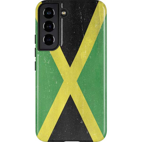 Jamaica Flag Distressed Galaxy S22 Pro Case