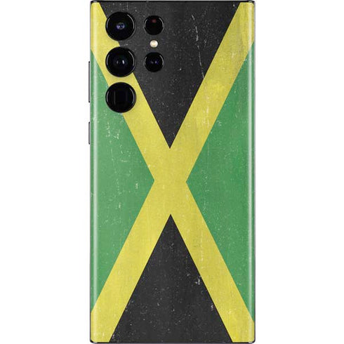 Jamaica Flag Distressed Galaxy S22 Ultra Skin