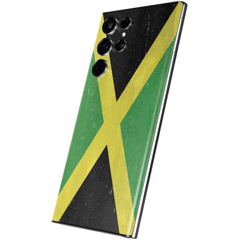 Jamaica Flag Distressed Galaxy S22 Ultra Skin