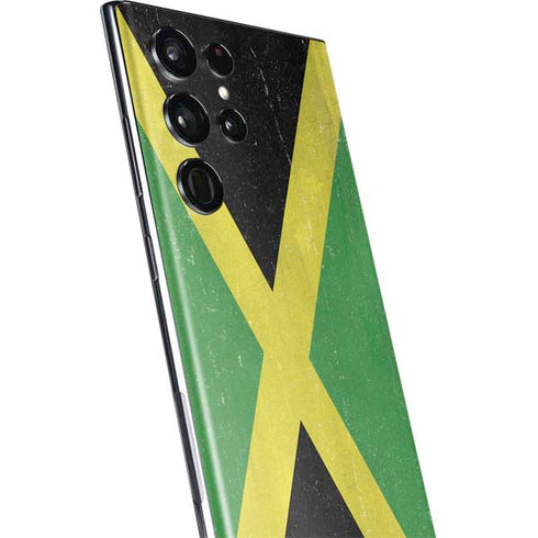 Jamaica Flag Distressed Galaxy S22 Ultra Skin