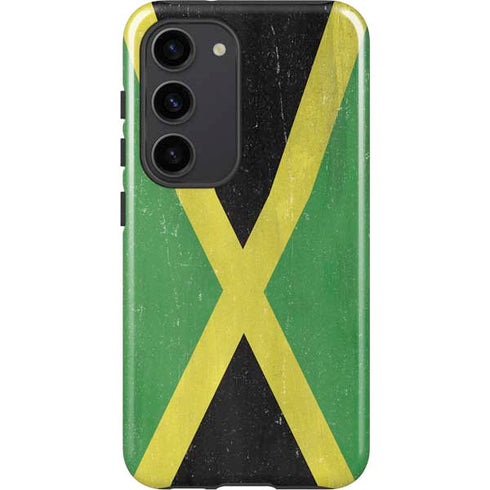 Jamaica Flag Distressed Galaxy S23 Pro Case