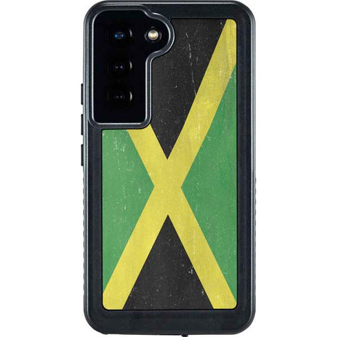 Jamaica Flag Distressed Galaxy S23 Waterproof Case