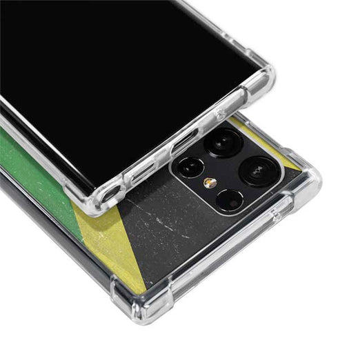 Jamaica Flag Distressed Galaxy S24 Ultra Clear Case