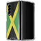Jamaica Flag Distressed Galaxy Z Fold4 5G Clear Case