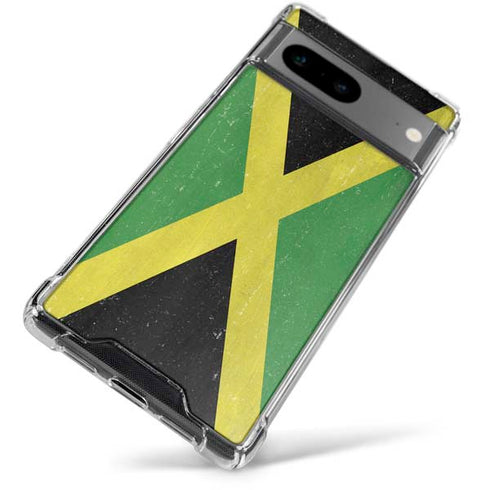 Jamaica Flag Distressed Google Pixel 8 Clear Case